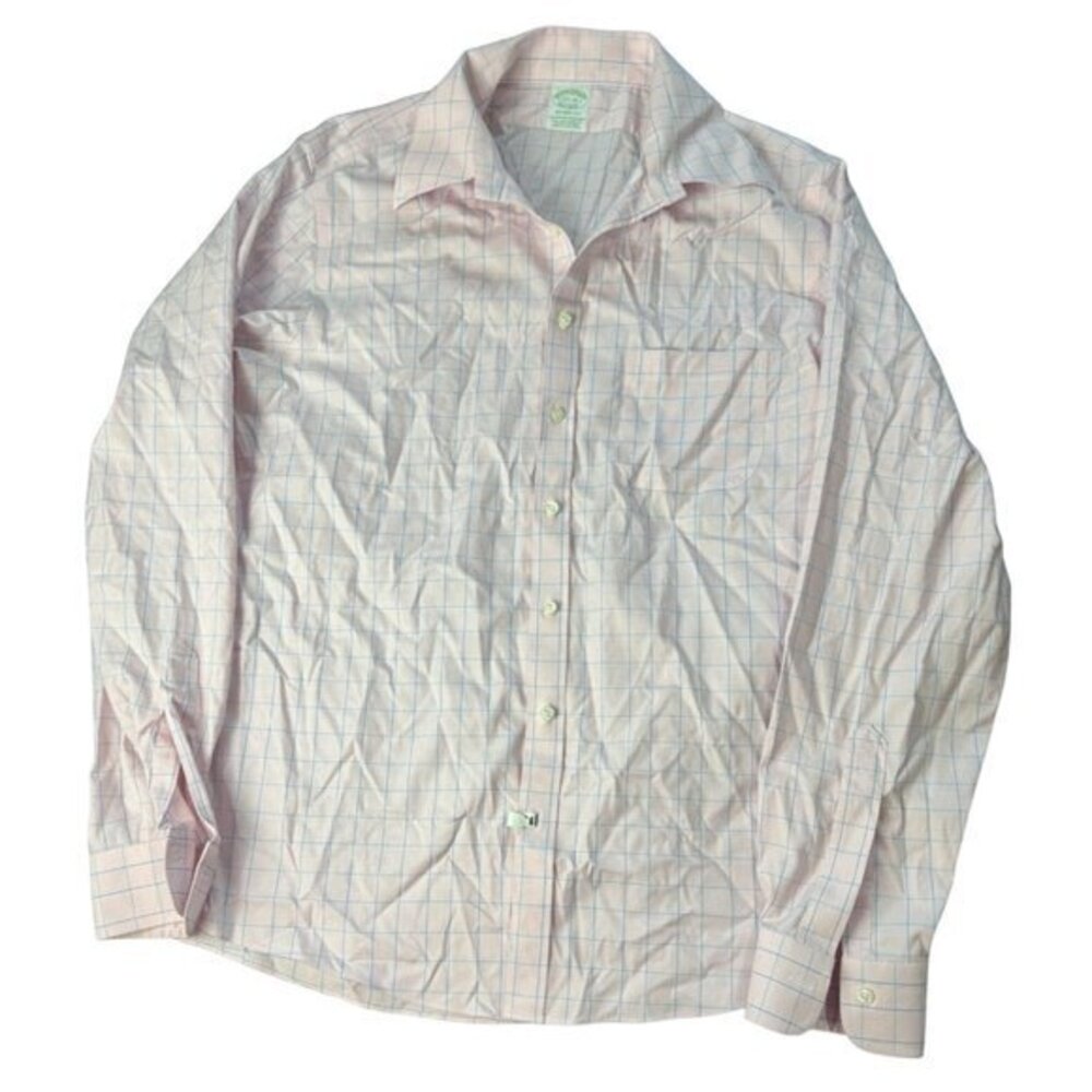 Brooks Brothers Dress Shirt Mens 16.5-36 Milano Fit Button Down Long Sleeve | L1
